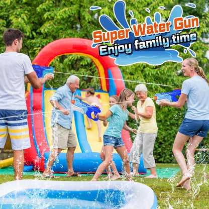 Quanquer 3 Pack Water Guns for Kids Adults - 600CC Squirt Water Toy Gun Super Blaster Soaker Long Range High Capacity Summer Swimming Beach Outdoor Water Fighting Play Pool Toys for Boys Girls (Blue)
