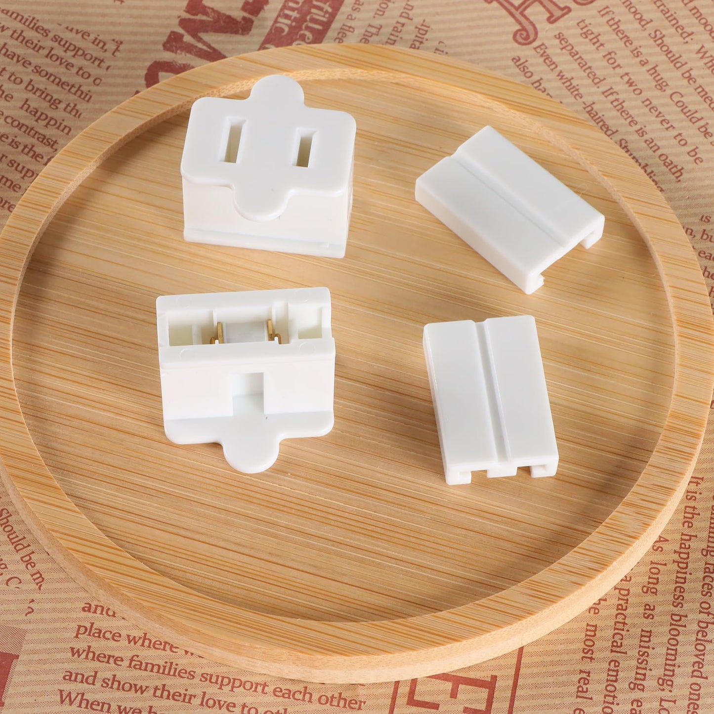GFQHF Electric Plugs - 26PCS Male and Female Vampire Plug - SPT-1 White for Christmas Light Strings & Lamps and DIY Projects