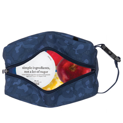 PackIt® Freezable Snack Box, Checked Out, Built with ECOFREEZE Technology, Collapsible, Reusable, Zip Closure with Buckle Handle, Designed For Work Snacks, Fresh Snacks On the Go, Adults, and All Ages