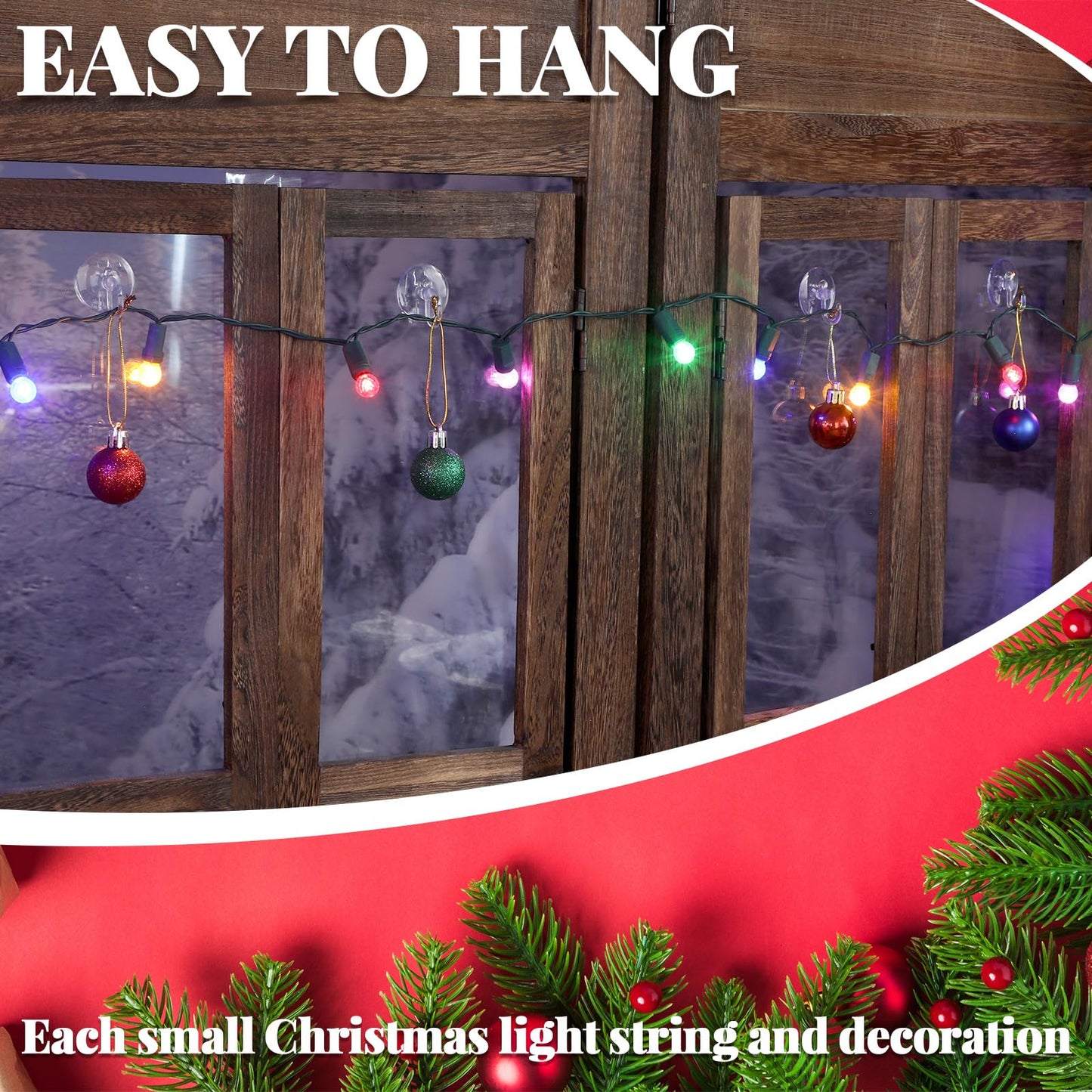 Jetec 100 Pcs Suction Cup Hooks 1.18 Inch Window Small Suction Cups with Hooks Waterproof Removable Clear Mini Suckers Hanger for Glass Bathroom Wall Door Christmas Wreath Lights Stockings