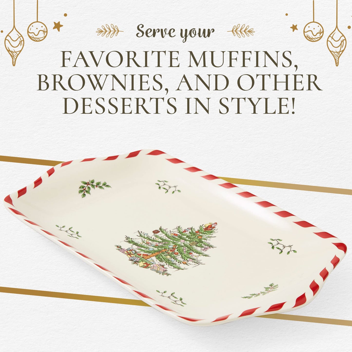 Christmas Tree Peppermint Dessert Tray