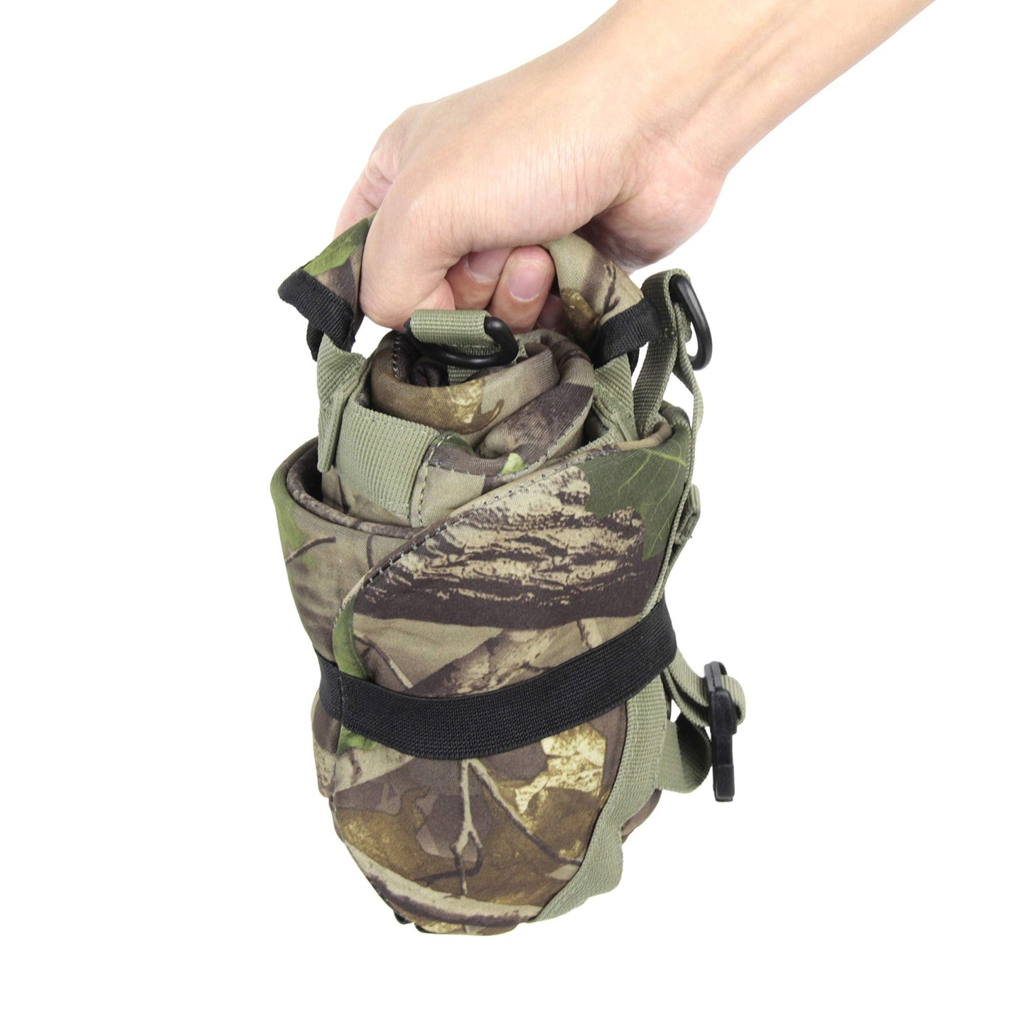 SUNYA Neoprene Compound Bow Sling, Silent Hunting or Fast Movement 2 Carrying Modes Switchable. Removable & Adjustable Shoulder Strap. Camouflage Fabric.