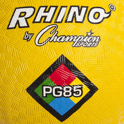 Champion Sports Rhino Playground Balls 8.5"D - Two Ply, Nylon Wound, YELLOW