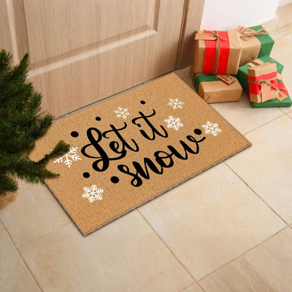 Yookeer 14 Pcs Winter Christmas Stencils for Door Mats Crafts Reusable Merry Christmas Welcome Winter Templates Large Stencil for Painting on Wood Sign Wall Doormat DIY Project