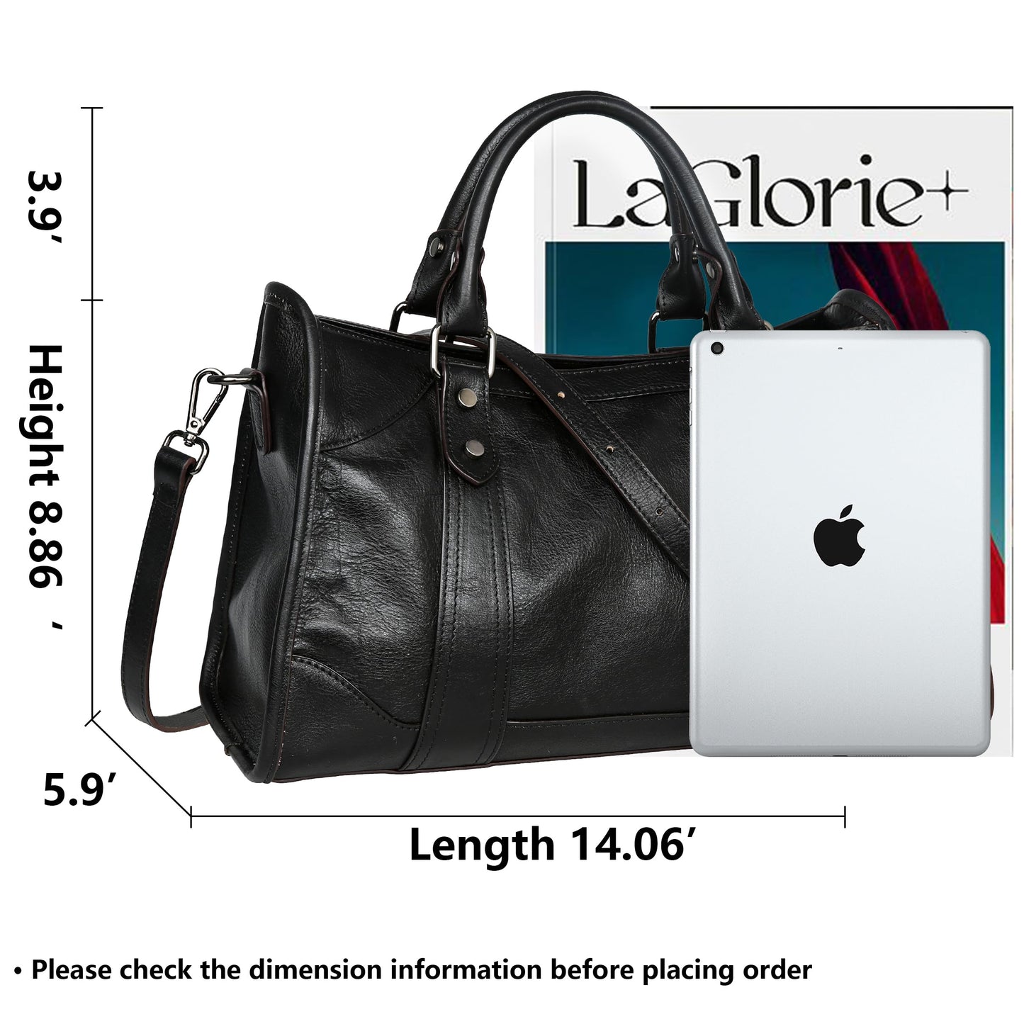 Iswee Black Genuine Leather Purse Crossbody Bags for Women Hobo Bags Designer Shoulder Bag and Handbag Satchel Purses Tote Women Top-handle Bag (Black)