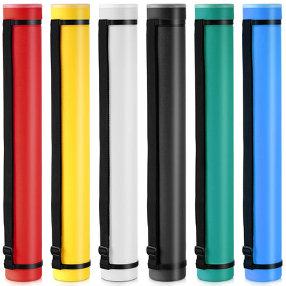 Yahenda 6 Pcs Expandable Blueprint Tubes Bulk Expand from 24" to 40" Poster Tube with Strap Storage Tubes with Caps Portable Round Carrying Case for Documents, Blueprints, Drawings, Art(6 Colors)