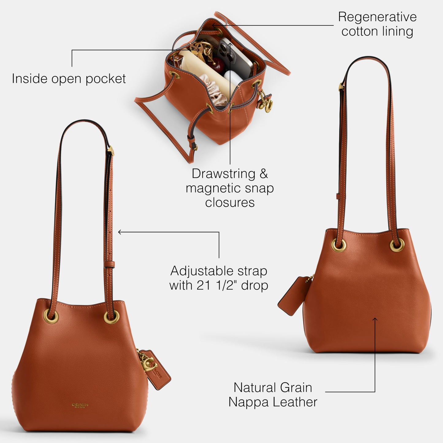 Coach Jade Drawstring Bag