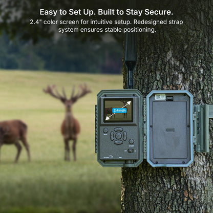 Meidase S950 Cellular Trail Camera, Shared Data Plans, 4G LTE for AT&T/Verizon/T-Mobile, App Control, 48MP Photo, 1296P Video, Night Vision, Camera Sharing, for Wildlife