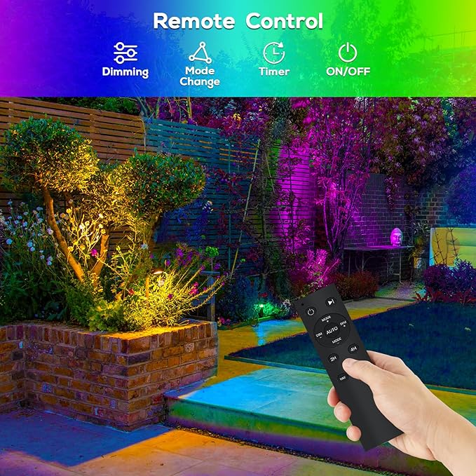 ZYAN 16 Pack Smart Landscape Lights, Color Changing, Compatible with Alexa（2 * 8 Pack）