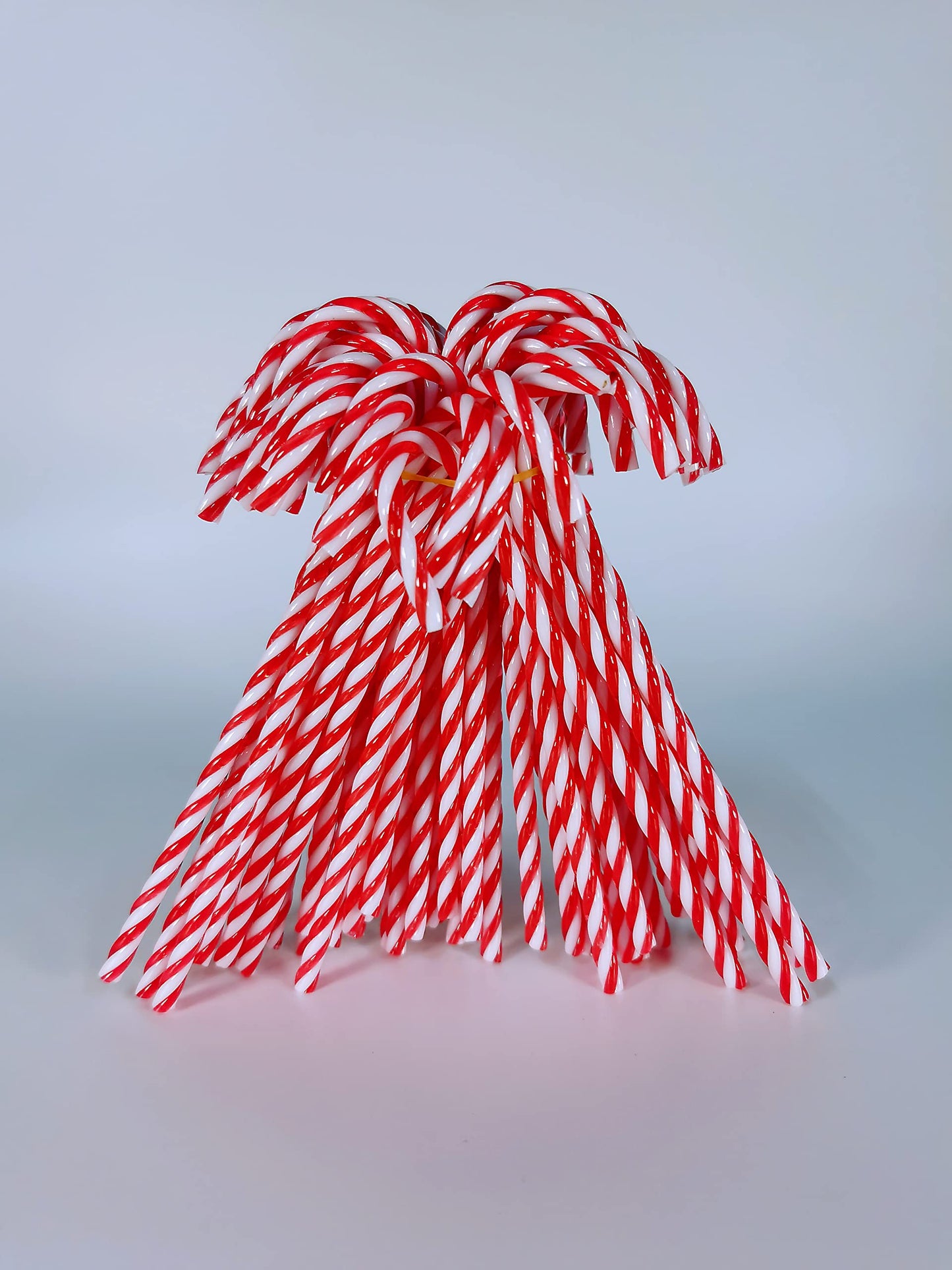 50 Pcs Christmas Candy Canes 5.9 inch Plastic Christmas Tree Hanging Ornaments Twisted Red White Crutch Candy Canes for Xmas Home Indoor Outdoor Party Decoration (red White)