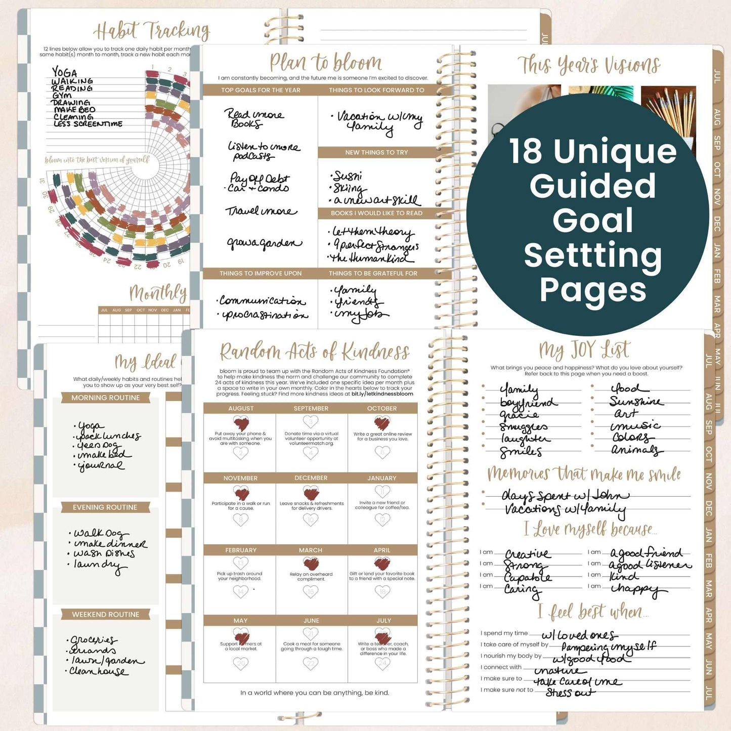 bloom daily planners 2026-2027 Planner - Academic Year (July 2026 - July 2027) Monthly & Weekly Soft Cover Planner for Women - 13 Month Calendar Agenda Book with Stickers - 5.5" x 8.25" - Checkered