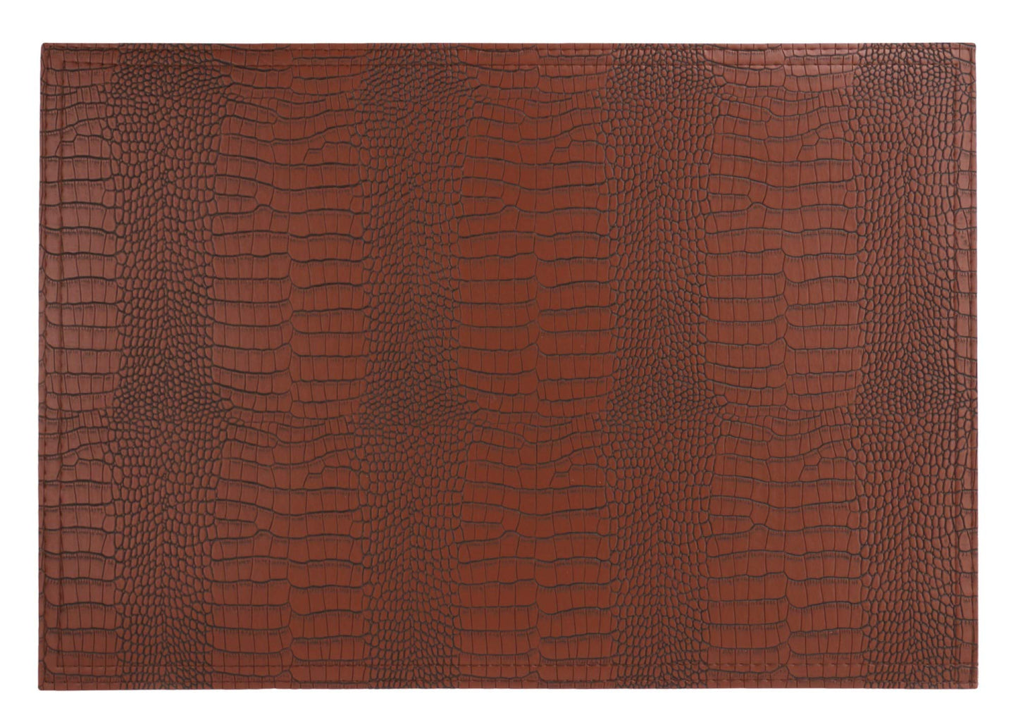 Faux Leather Placemats, PU Table Mats, Waterproof, Stain Resistant, Heat Resistant, Non-Slip Easy to Clean for Kitchen Dining Table, Conference Table, Brown