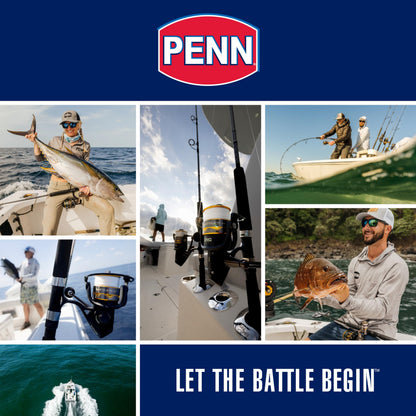 Penn Pursuit V Travel Spinning Reel 7' 3-PieceFishing Rod Combo, Graphite Composite Rod Blank Construction, EVA Handles