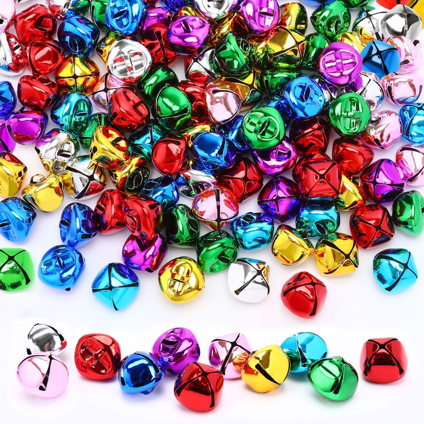 Augshy 4/5 Inch Jingle Bells for Crafts,120 Pcs Small Christmas Tiny Bell