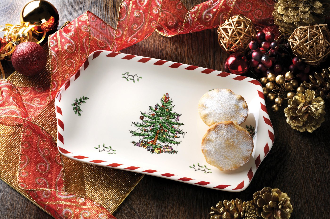 Christmas Tree Peppermint Dessert Tray