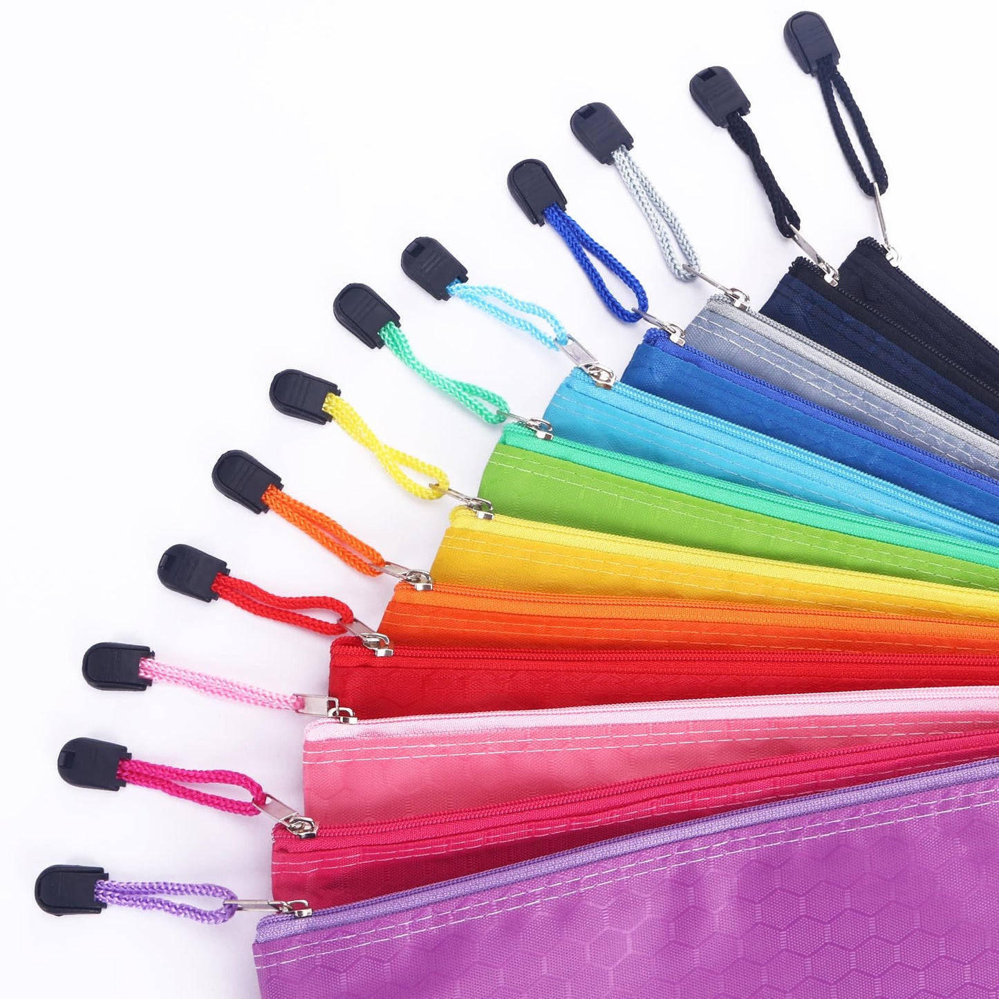 LABUK 29pcs Zipper Pencil Pouches, Small Zipper Pencil Bags, Waterproof Pencil Cases, for Office School Travel Cosmetics 12 Colors
