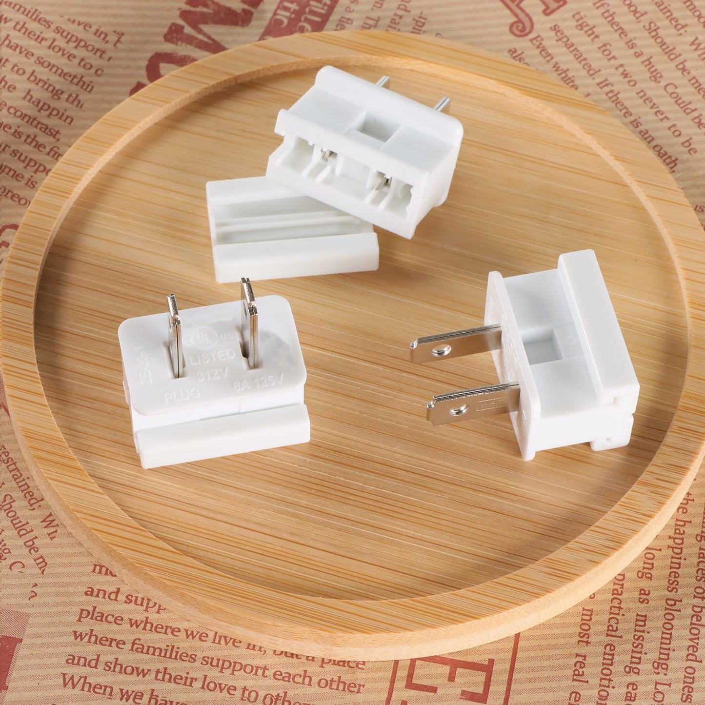 GFQHF Electric Plugs - 26PCS Male and Female Vampire Plug - SPT-1 White for Christmas Light Strings & Lamps and DIY Projects