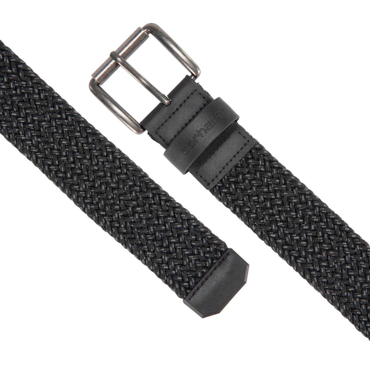 Carhartt Men's Durable Nylon Webbing Belts, W/a Slim Profile Design, Black, Large
