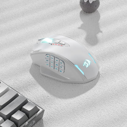 Redragon M913 Impact Elite Wireless Gaming Mouse, 16000 DPI Wired/Wireless RGB Mouse with 16 Programmable Buttons, 45 Hr Battery and Pro Optical Sensor, 12 Side Buttons MMO Mous