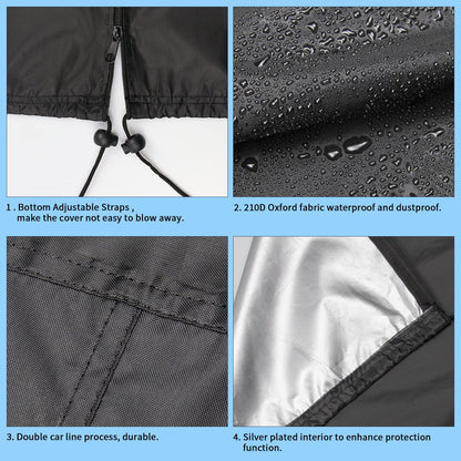Iptienda Treadmill Cover, Folding Treadmill Covers Waterproof for Foldable Running Machine Indoor Outdoor, 46" L x 35" W x 71" H