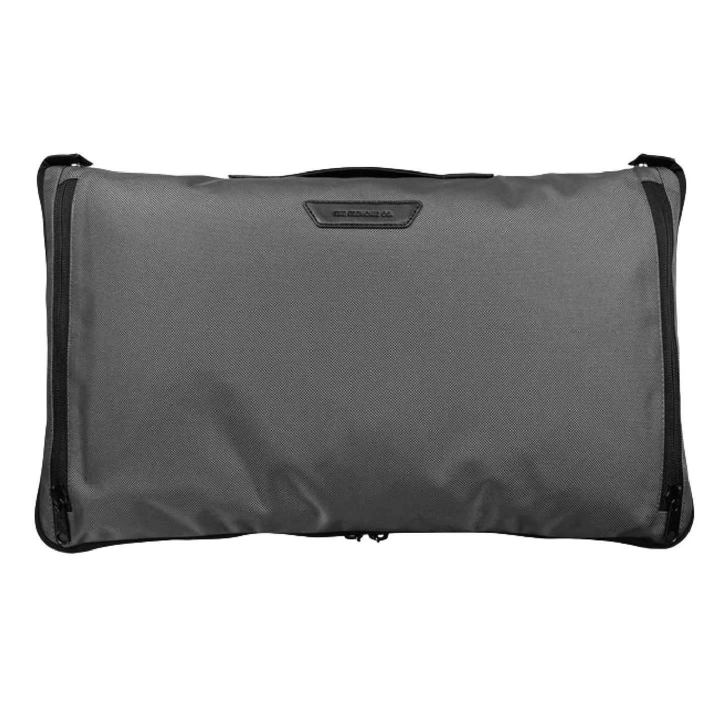 The Frenchie Co. - Closet Bag - Gray - Garment Travel Bag with Shoulder and Backpack Straps - Fast, No-Fold Packing; Fits up to 10 hangers and a pair of shoes; Ballistic nylon & Italian leather