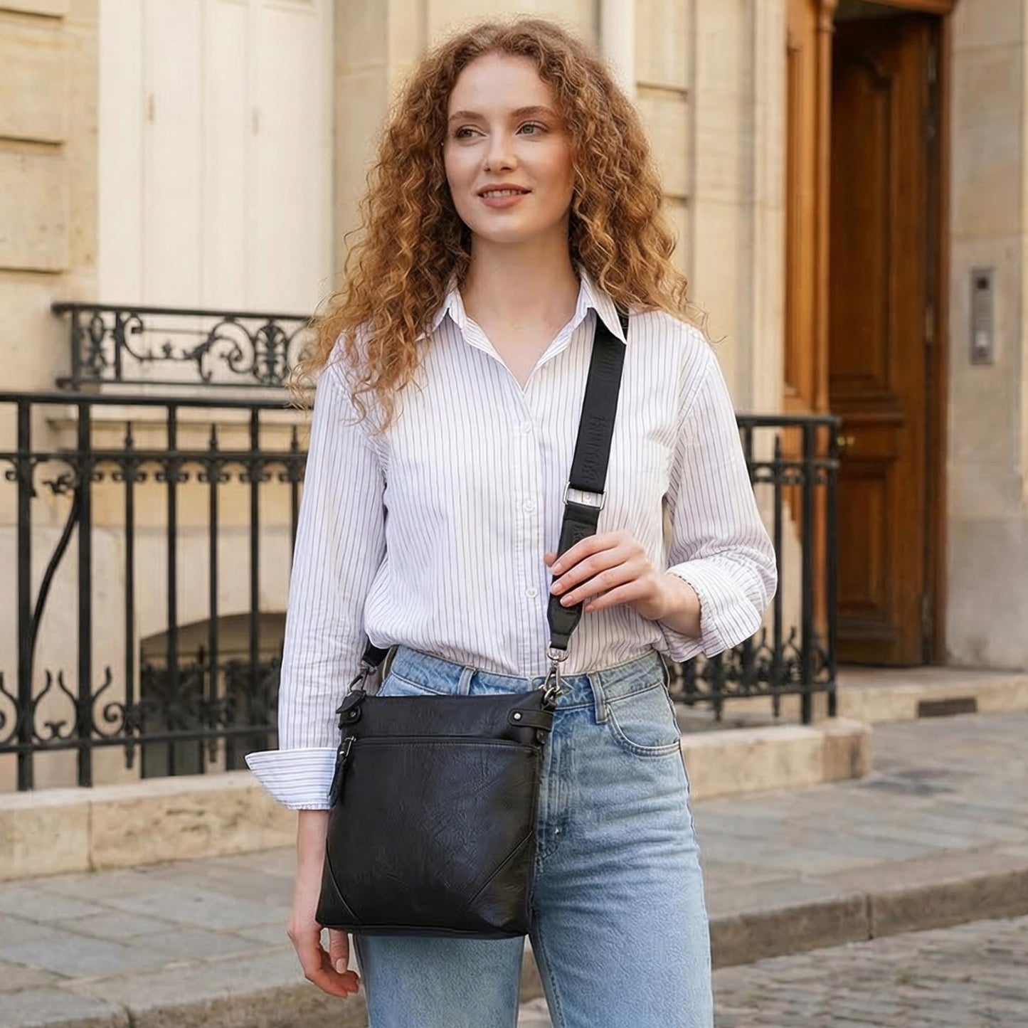TANTOMI Crossbody Bags for Women, Vegan Leather Hobo Purse for Travel, Shoulder Handbags with Adjustable Wide Strap