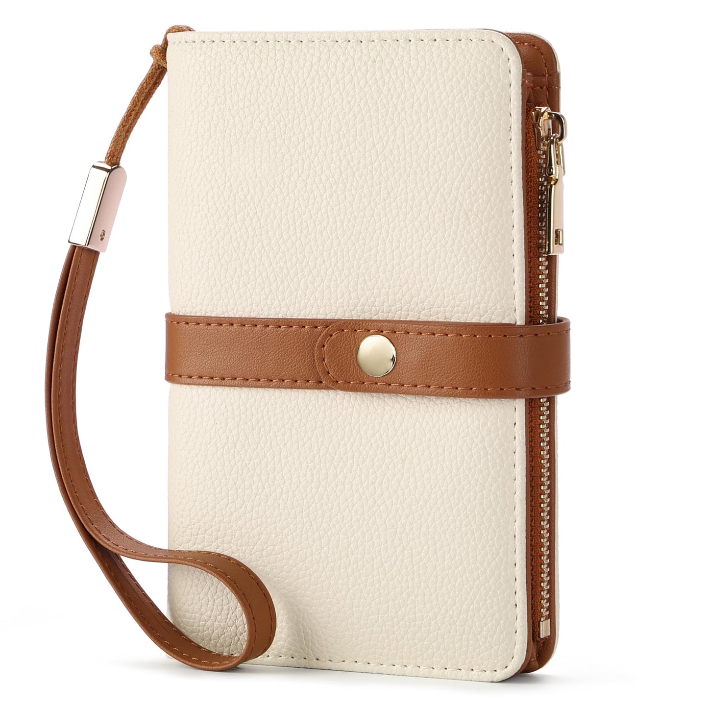 Small Wallet Women RFID Blocking Vegan Leather Slim Thin Bifold Credit Card Wallet Passport Holder Ladies Travel Wallet Mini Purse with Zipper Pocket