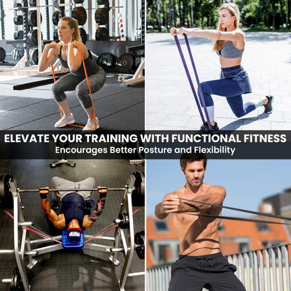 Functional Fitness Pull Up Assist Resistance Bands | Heavy Duty Loop Exercise Bands for Powerlifting, Mobility, and Stretching | Travel Friendly Resistance Bands for Workout | Combo Pack of 2