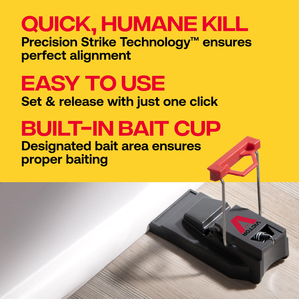 Victor M140B Quick-Kill Easy Set Mouse Trap, 2 Reusable Mouse Traps
