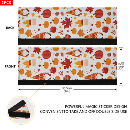Caikeny Refrigerator Door Handle Covers 2PCS Fall Gnomes Harvest Kitchen Appliance Handles Protector Gloves Door Cloth Home Decor for Fridge Oven Dishwasher Microwave
