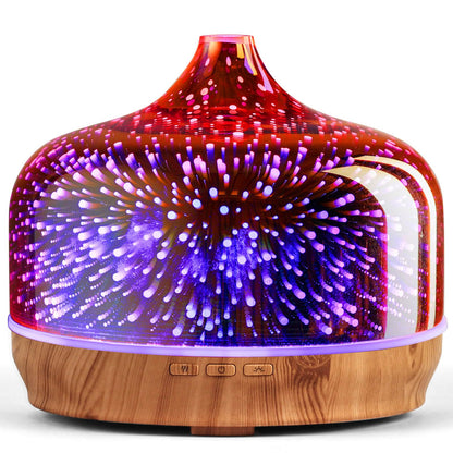 Porseme 500ml Essential Oil Diffuser, Aroma Ultrasonic Humidifier with Remote Control, BPA Free, Auto Shut-Off, Timer Setting for Large Room Sleeping Yoga