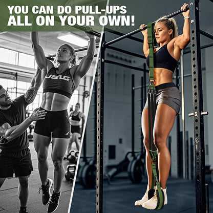 KUTIZE Pull Up Assistance Bands, 3 Adjustable Heavy Duty Pull Up Assist System with Comfortable Foot Strap, Professional Pull Up Bar Bands for Beginners & Muscle Training, Home Gym Workout Equipment