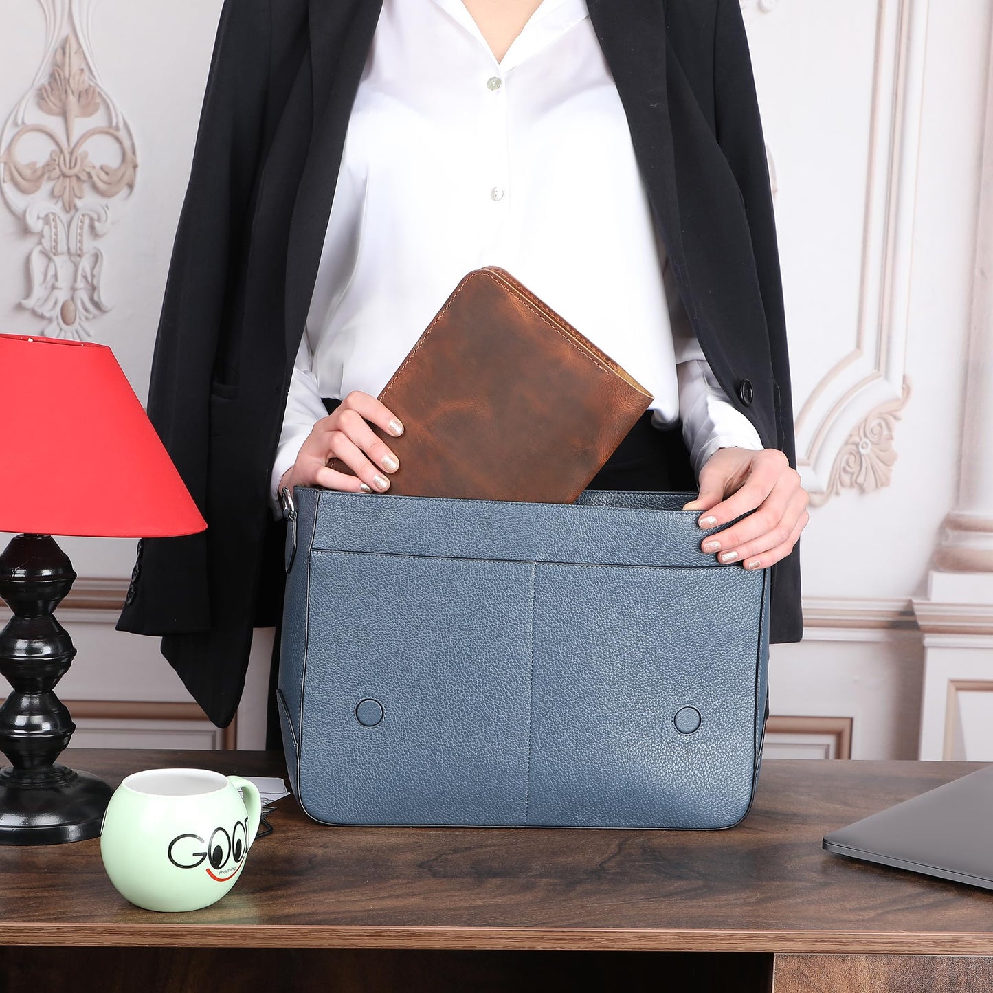 TheAntiq A5 Leather Journal 5.75x8.25 inches Refillable Journal Cover for Large Moleskine, Leather Handmade Notebook A5 Cover Large Leather Journal for Professionals