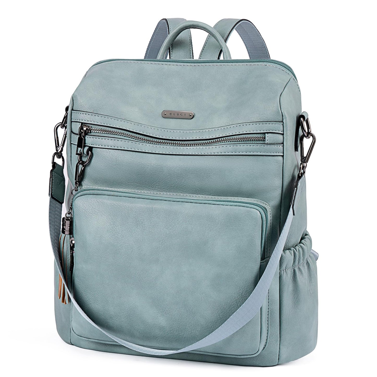CLUCI Backpack Purse for Women Travel Leather Large Women Backpack Fashion Designer Lady Shoulder Bags with Tassel