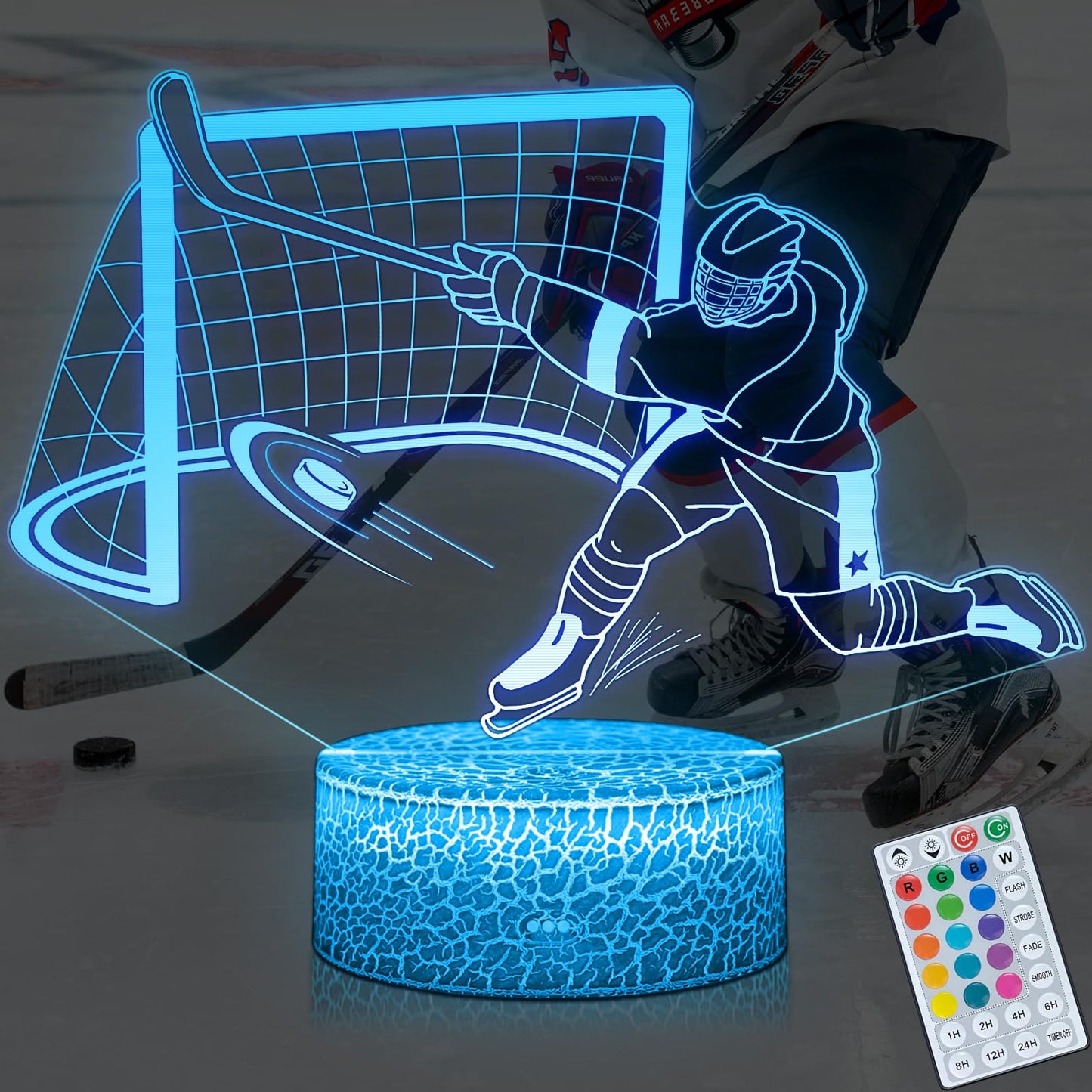 DAHEYMA Basketball 3D Illusion Lamp, Basketball Gifts for Boys Girls
