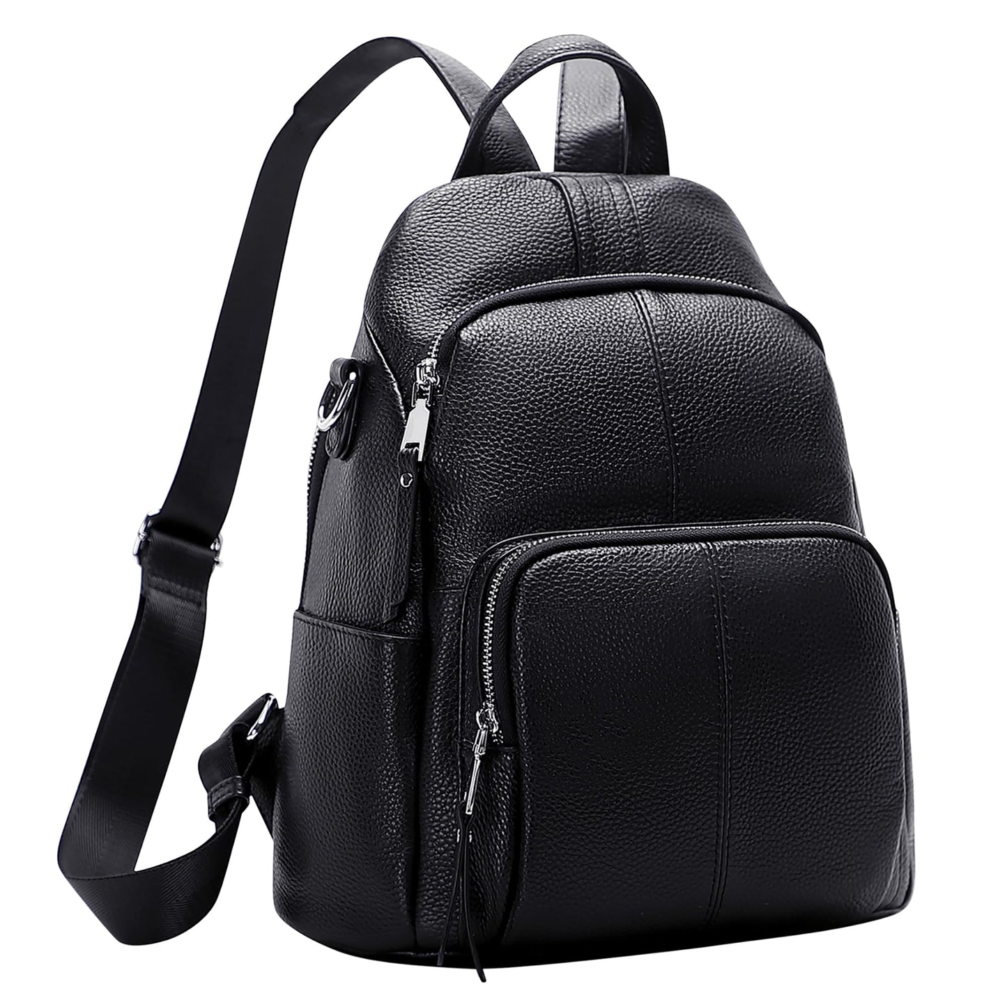 ALTOSY Soft Leather Backpack Purse For Women -theft Backpacks Versatile Shoulder Bag（S81 Black）