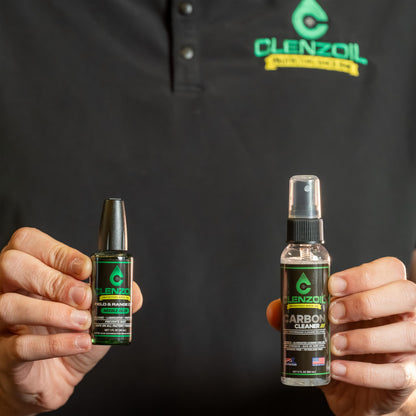 Clenzoil Two-Step Firearm Cleaning System – Carbon Cleaner & CLP Lubricant – Deep Fouling Removal, Long-Lasting Protection, Safe on All Finishes – USA Made (2-Bottle Kit)