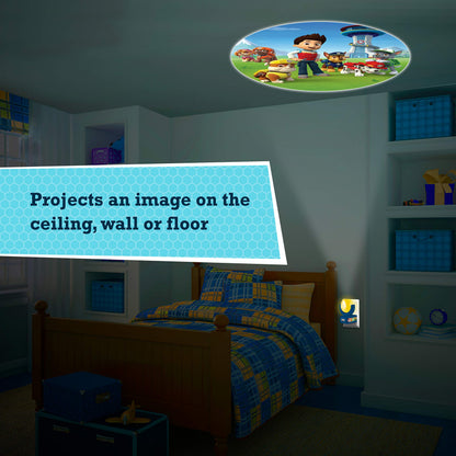 Projectables Paw Patrol LED Night Light Projector, Plug-In, Dusk-to-Dawn Sensor, Rubble, Chase, Skye, Marshall, Alex Porter, For Baby, Kids, Bedroom, Playroom, Nursery, Bathroom, 30605