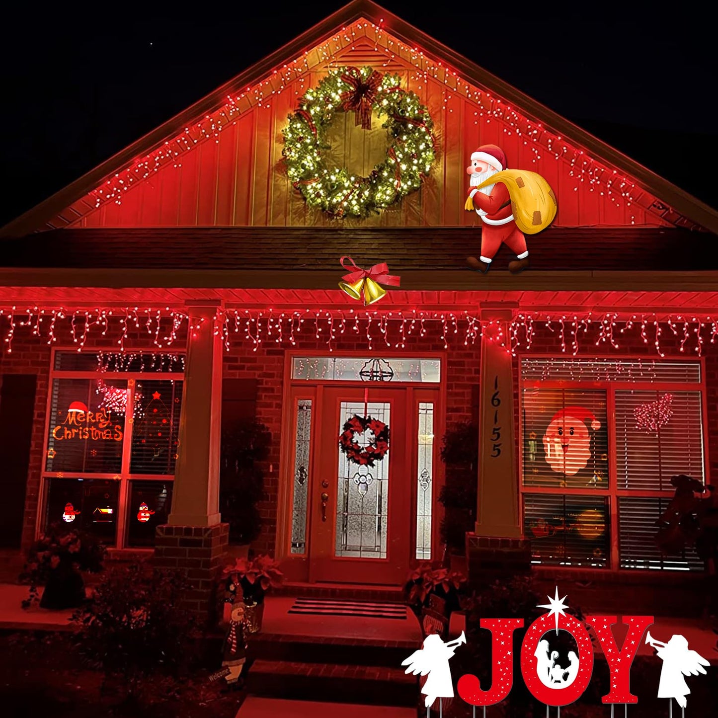 YEGUO 33ft 400 LED Red Icicle Lights for Valentine’s Day, Icicle Christmas Lights with 8 Modes, Connectable Icicle String Lights with Memory Timer