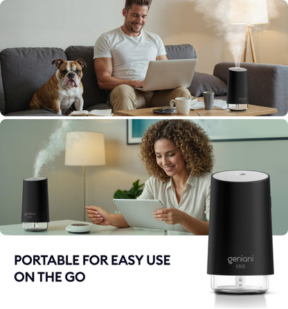 GENIANI Ultrasonic Cool Mist Humidifier for Bedroom, Large Rooms, Home, 4L - Easy Fill & Clean Humidifier for Plants w/Auto Shut-off, 40H Runtime - Quiet, Top Fill Air Humidifier