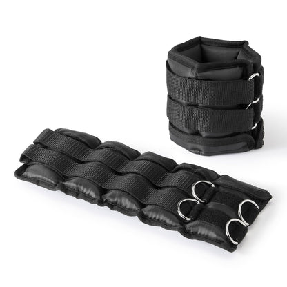 Amazon Basics Adjustable Ankle Weights for Resistance Training, 2.26 kg Set (1.13 kg Each), Black