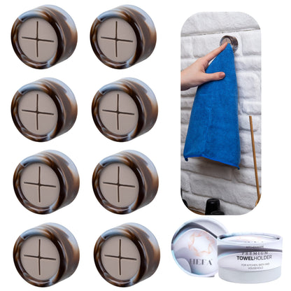 HEFA Towel Hooks, Towel Holder, Dish Towel Holder, Kitchen Organization, Kitchen Towel Hook, Kitchen Towel Holder, Hand Towel Holder, Kitchen Gadgets, Kitchen Essentials, Bathroom Accessories, 4 Pack