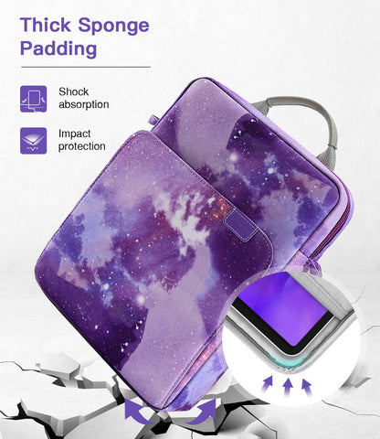MoKo 15 Inch Laptop Sleeve Bag Fits MacBook Air 15" M2 2023, MacBook Pro 14" M2 2023, Galaxy Tab S9 Utra 14.6" 2023, Handle Carrying Case with Shoulder Strap, Indigo