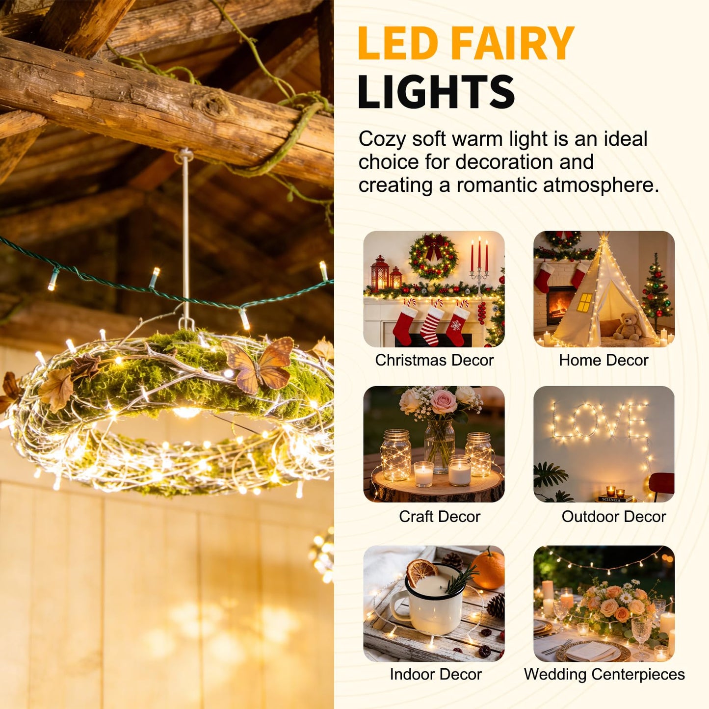 LUMLLSAJI 500 LED Fairy Lights 164 ft LED Twinkle Lights 8 Modes Plug-in with Memory Function Green Christmas String Light for Bedroom Xmas Tree Wreath Patio Party Spring Outdoor Decor