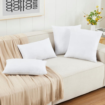 LANE LINEN Throw Pillow Insert - Pack of 2 16x16 Pillow Inserts for Decorative Pillow Covers, Throw Pillows Insert for Couch - White