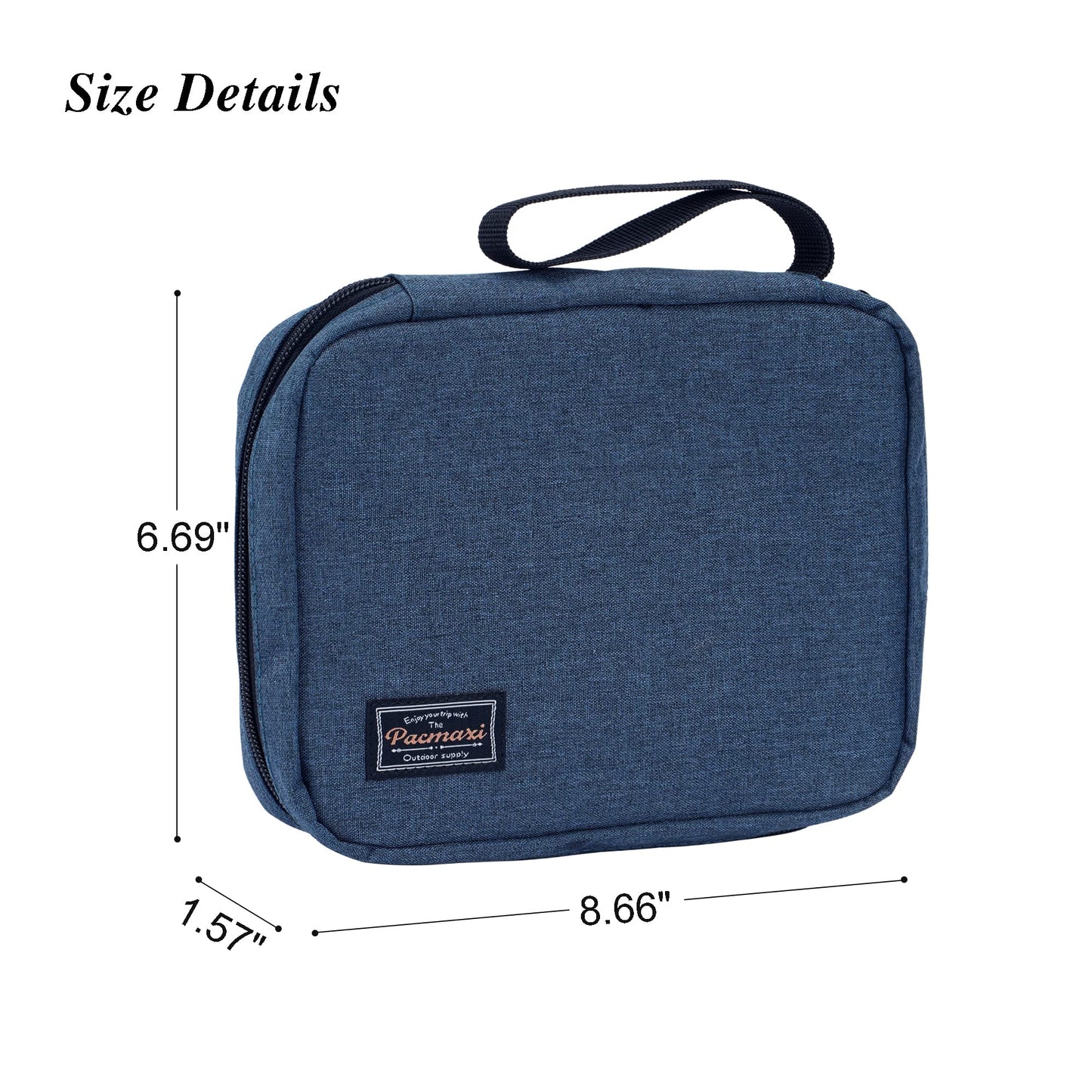 PACMAXI 20 Watch Bands Storage Carrying Case Compatible with Watches,Expandable Watch Band Holder Stores 20 Watch Bands Fit for Most Sizes of Watch Straps,Organizer for Watch Bands, Bag Only (Blue)