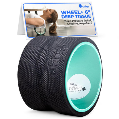 Chirp Wheel Foam Roller – Targeted Back & Neck Relief, Lumbar Spine Stretcher, Spinal Decompression Back Stretcher, Massage Roller with Density Foam for Physical Therapy, Supports 500lbs, 2-Inch Mint
