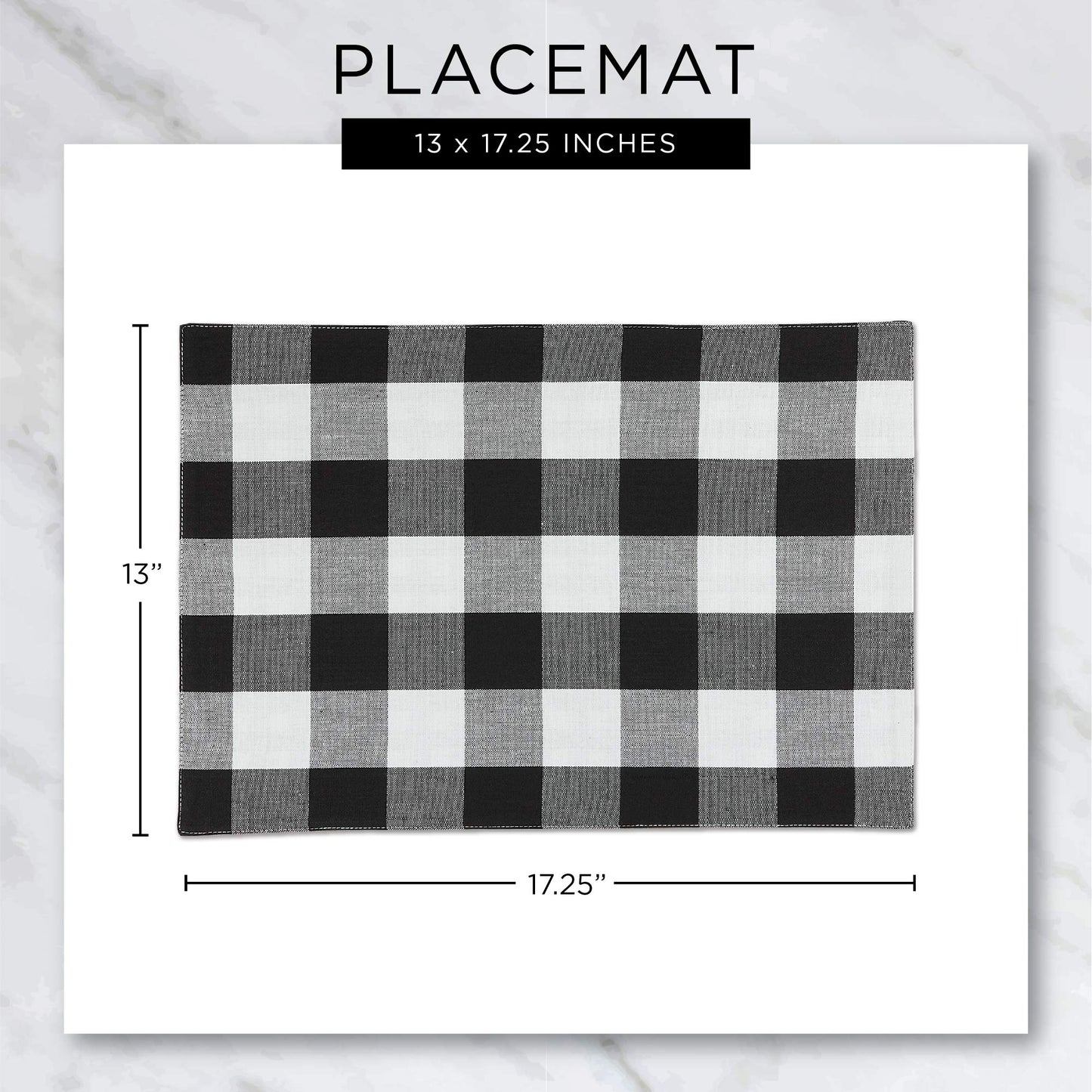 DII Everyday, Easy to Clean Indoor/Outdoor Woven Vinyl Double Border Placemats, 13x18, Tango Red - Set of 6