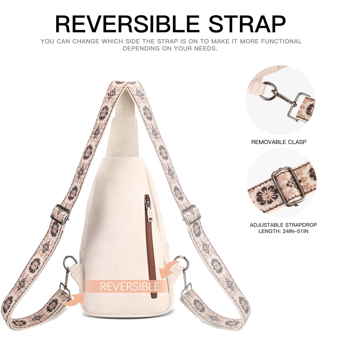 HiChiclife Sling Bag for Women Crossbody Bags for Women Trendy Crossbody purse Fanny Pack Chest Bag for Travel
