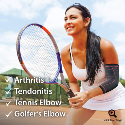 Rymora Elbow Support Sleeve for Men and Women (Single Sleeve) (Small) [S] - Support for Golfers Elbow, Tendonitis, Joint Pain Relief, Arthritis, Etc